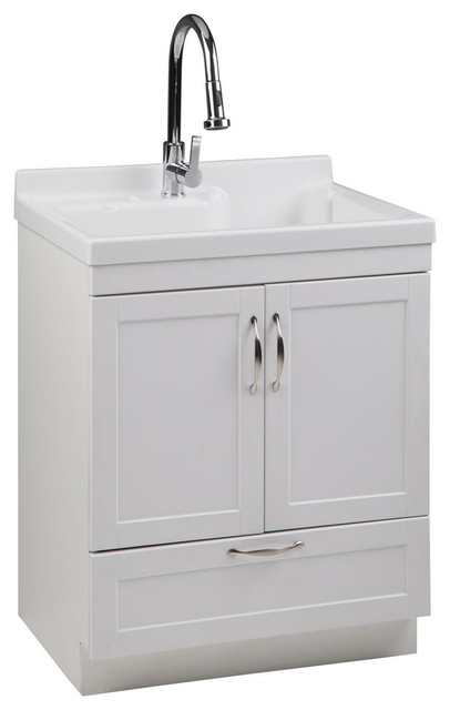 Maile 28 Laundry Cabinet With Pull Out Faucet And Abs Sink