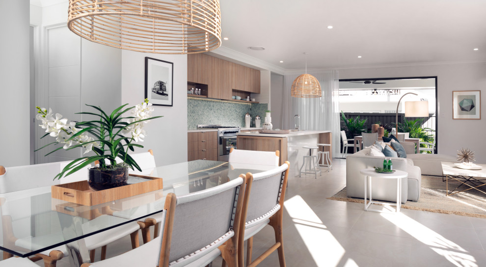 Inspiration for a scandinavian living room in Brisbane.