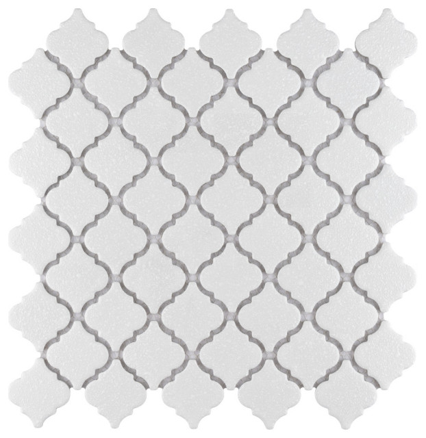 Hudson Tangier Crystalline White Porcelain Floor and Wall Tile