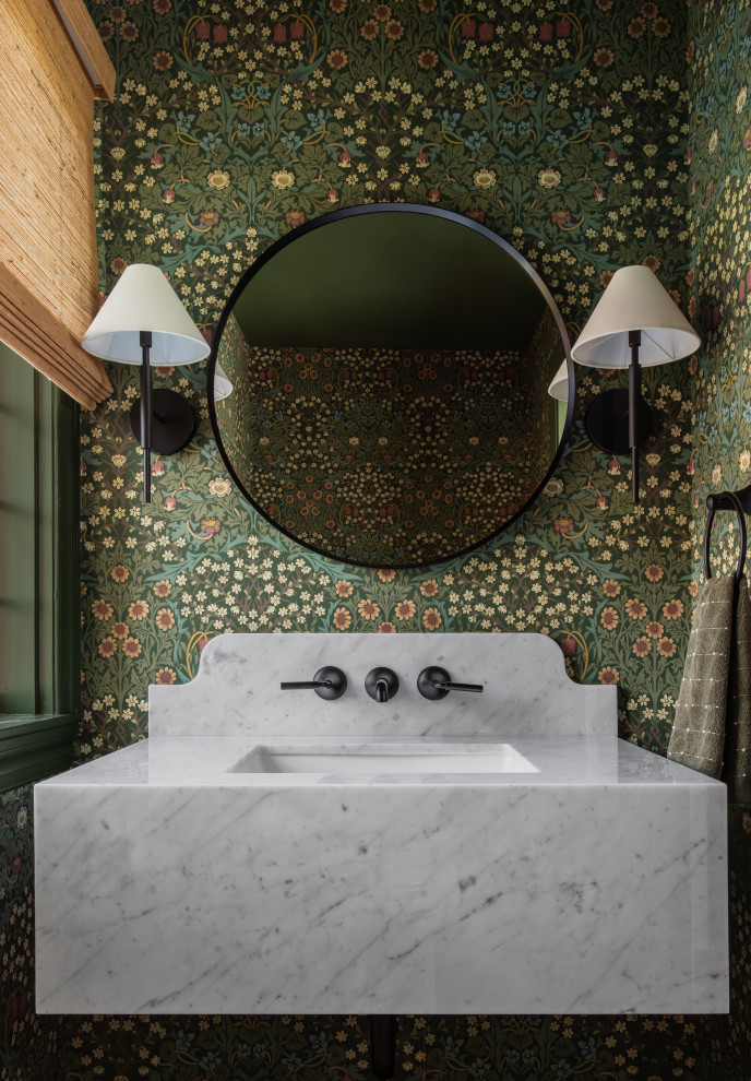 Overachieving Tudor - Contemporary - Powder Room - New York - by ...
