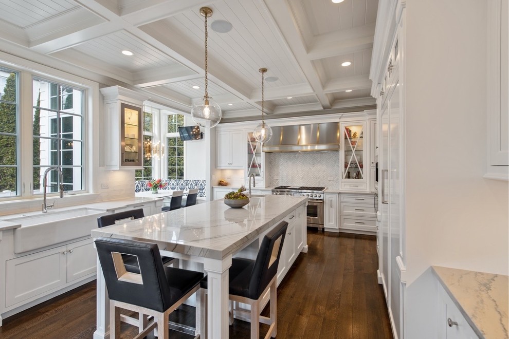 Inspiration for a transitional kitchen remodel in Chicago