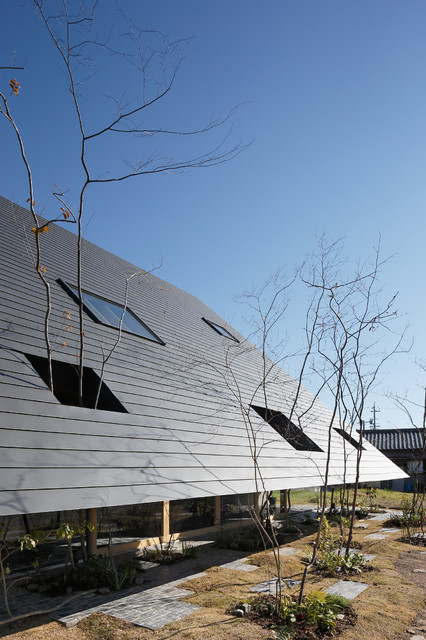 eaves house contemporaneo-jardin