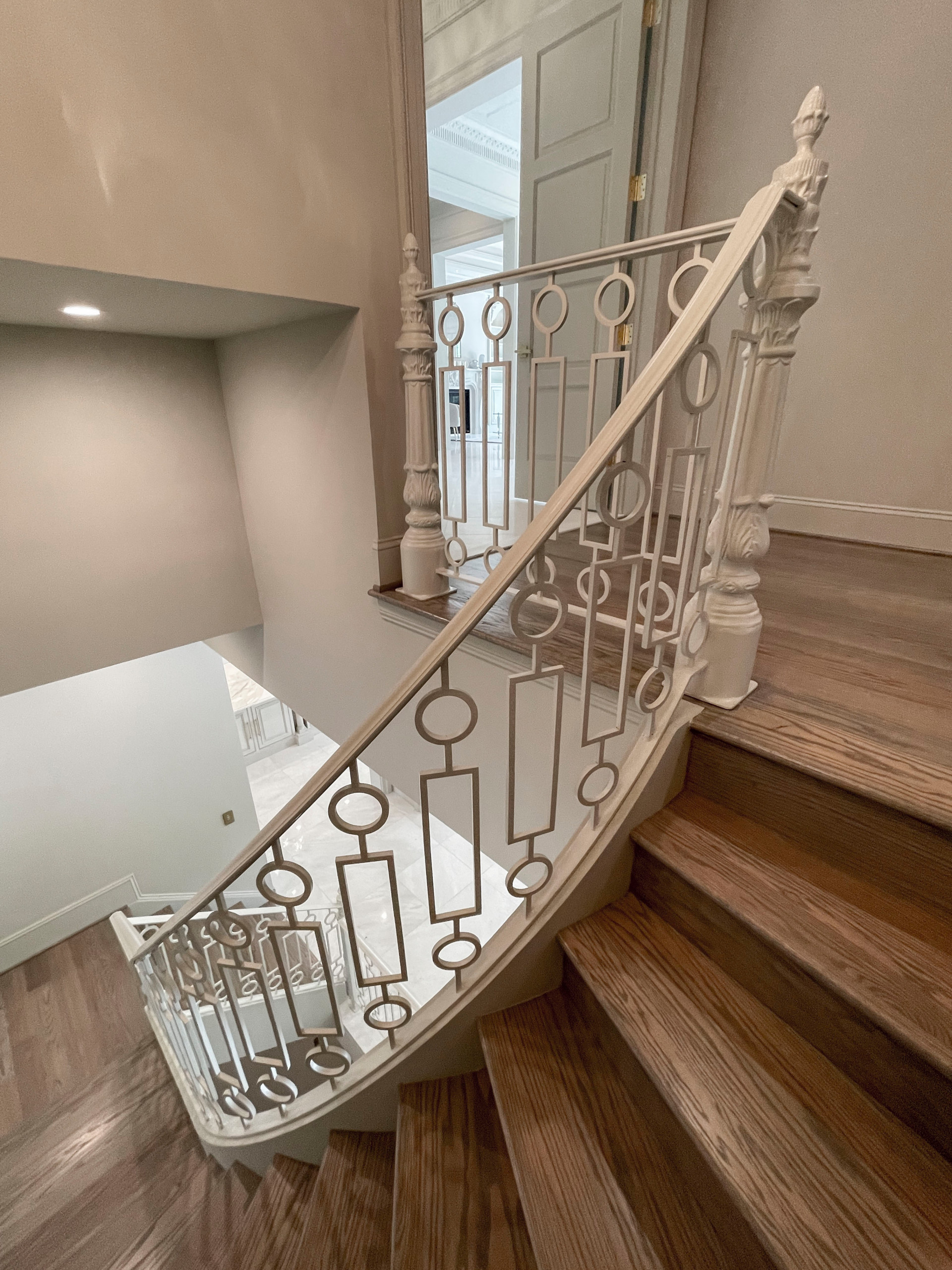 104_Curved Staircases in 18th Century French Inspired Mansion, Mclean VA 22101