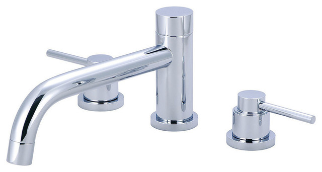 Two Handle Roman Tub Set Contemporary Bathtub Faucets By