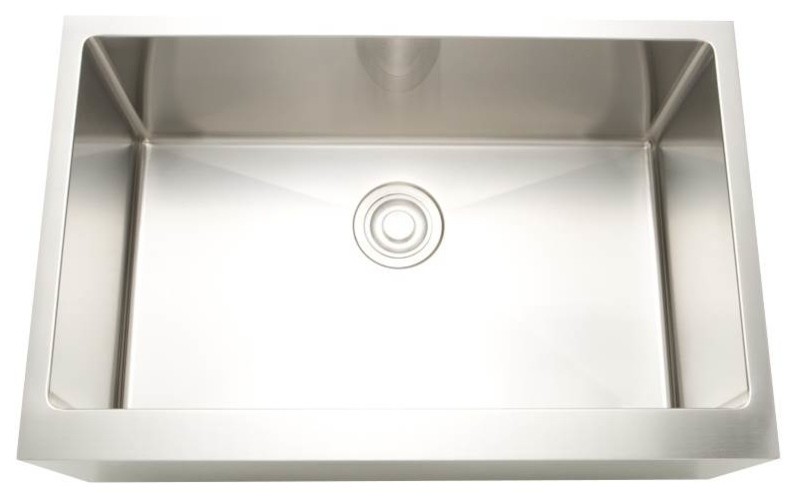 29 in. Kitchen Sink for Wall Mount Faucet in Chrome Finish