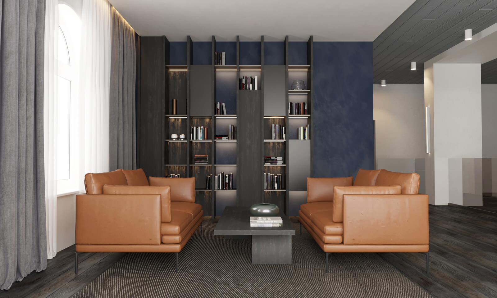 современный интерьер загородного дома