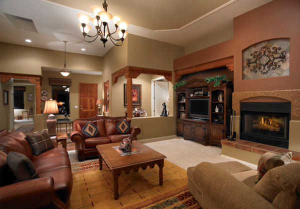 Traditional living room in Phoenix.