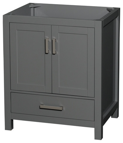 Sheffield 30 Dark Gray Single Vanity Transitional Bathroom Sheffield 30 Dark Gray Single Vanity No Top Sink