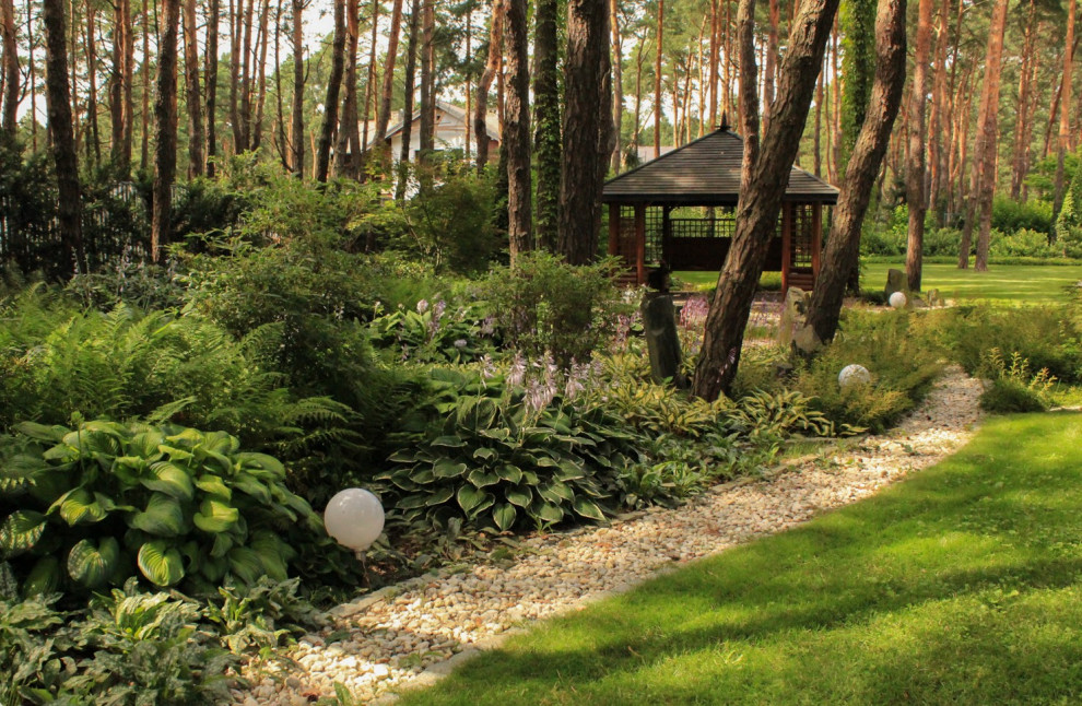 Тенистый сад в лестном массиве