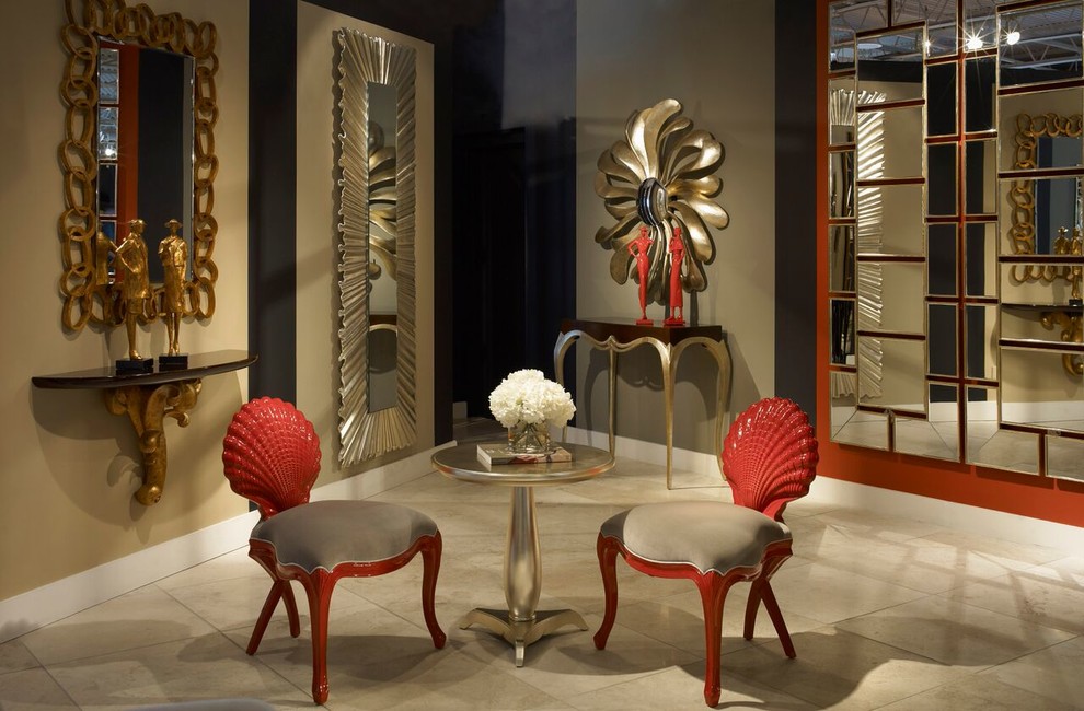 Example of an eclectic entryway design in Miami