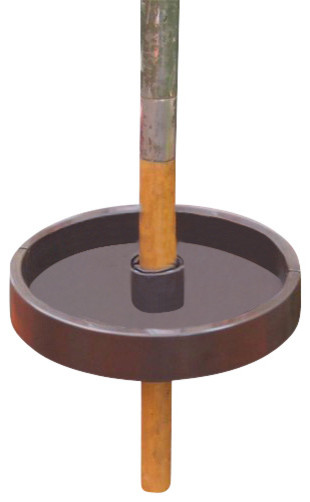 Upshelf Detachable Umbrella Pole Shelf Contemporary Outdoor Upshelf Detachable Umbrella Pole Shelf Chocolate Brown