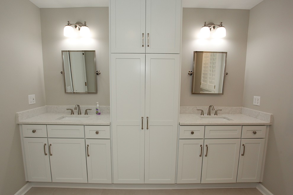 Example of a transitional bathroom design in Indianapolis