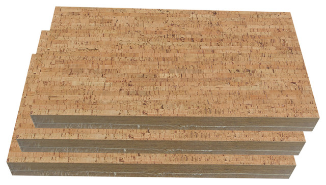 12 X24 Silver Birch Forna Glue Down Cork Tile Flooring Set Of 27 Traditional By Icork Floor Silver Birch Forna Glue Down Cork