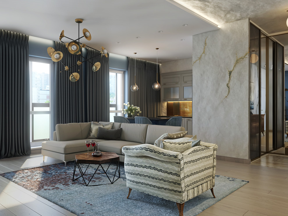 Кухня-гостиная в ЖК "Отрада"