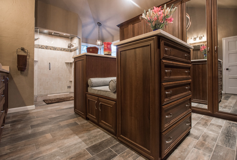 Master Bathroom & Closet Combination Transitional