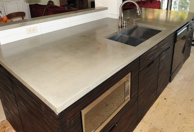 Hand Cast Concrete Countertops Modern Kitchen Vancouver By