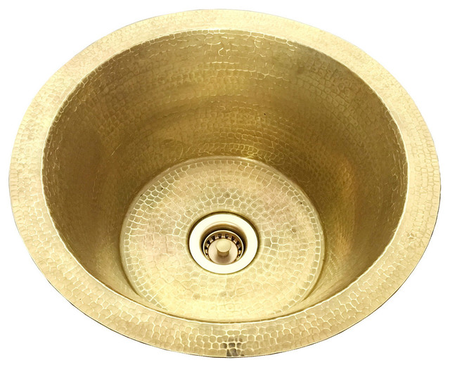 hammered brass undermount bathroom sink 17 inch