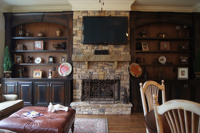 Bookcases And Fireplace Mantels Traditional Family Room