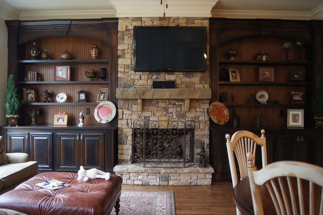 Bookcases and Fireplace Mantels - Traditional - Family Room - Atlanta - by Creative Cabinets and 