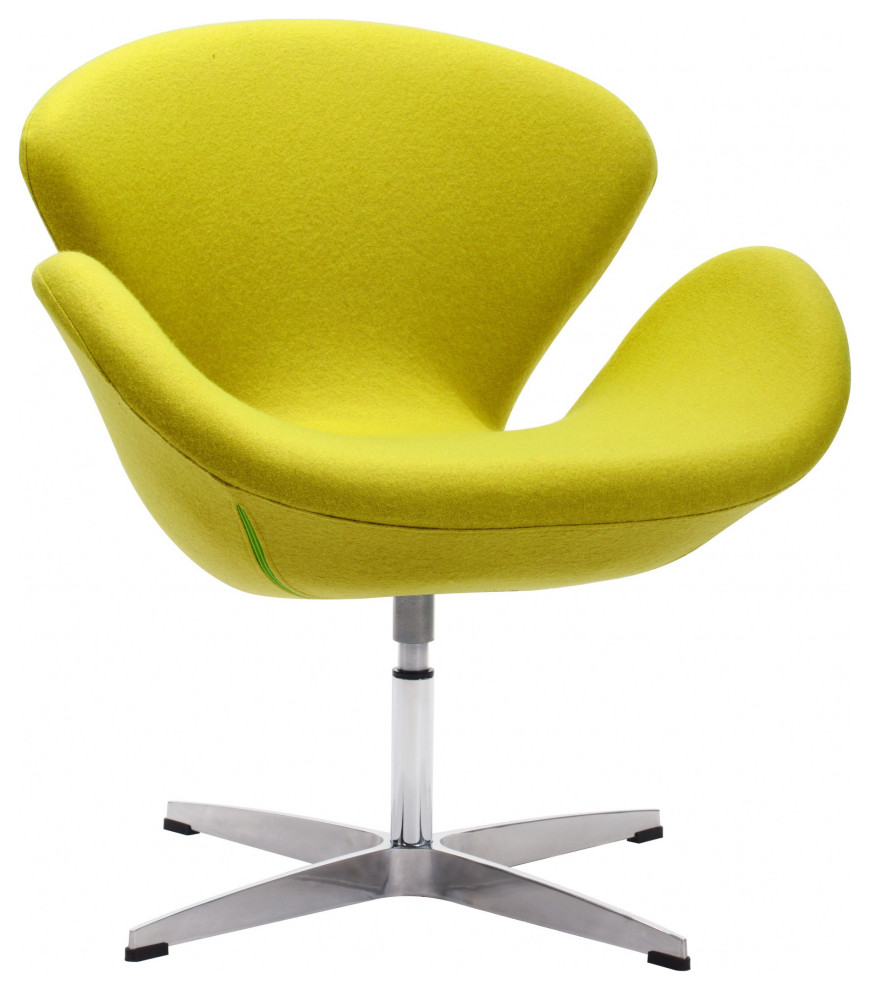 Lime Green Scoop Swivel Chair Midcentury Armchairs And Accent