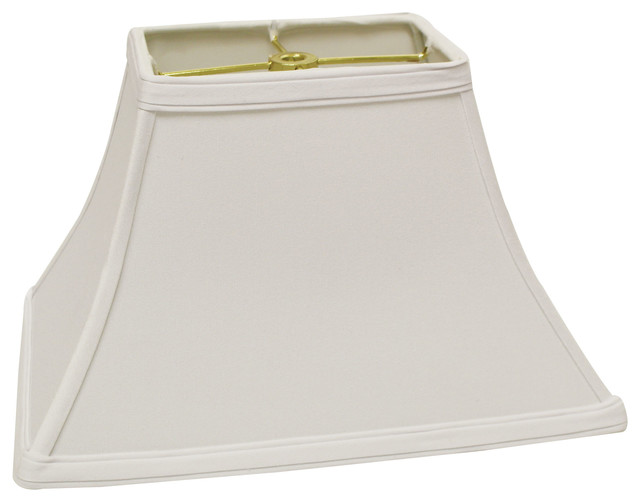Slant Rectangle Bell Hardback Lampshade With Washer Fitter, White