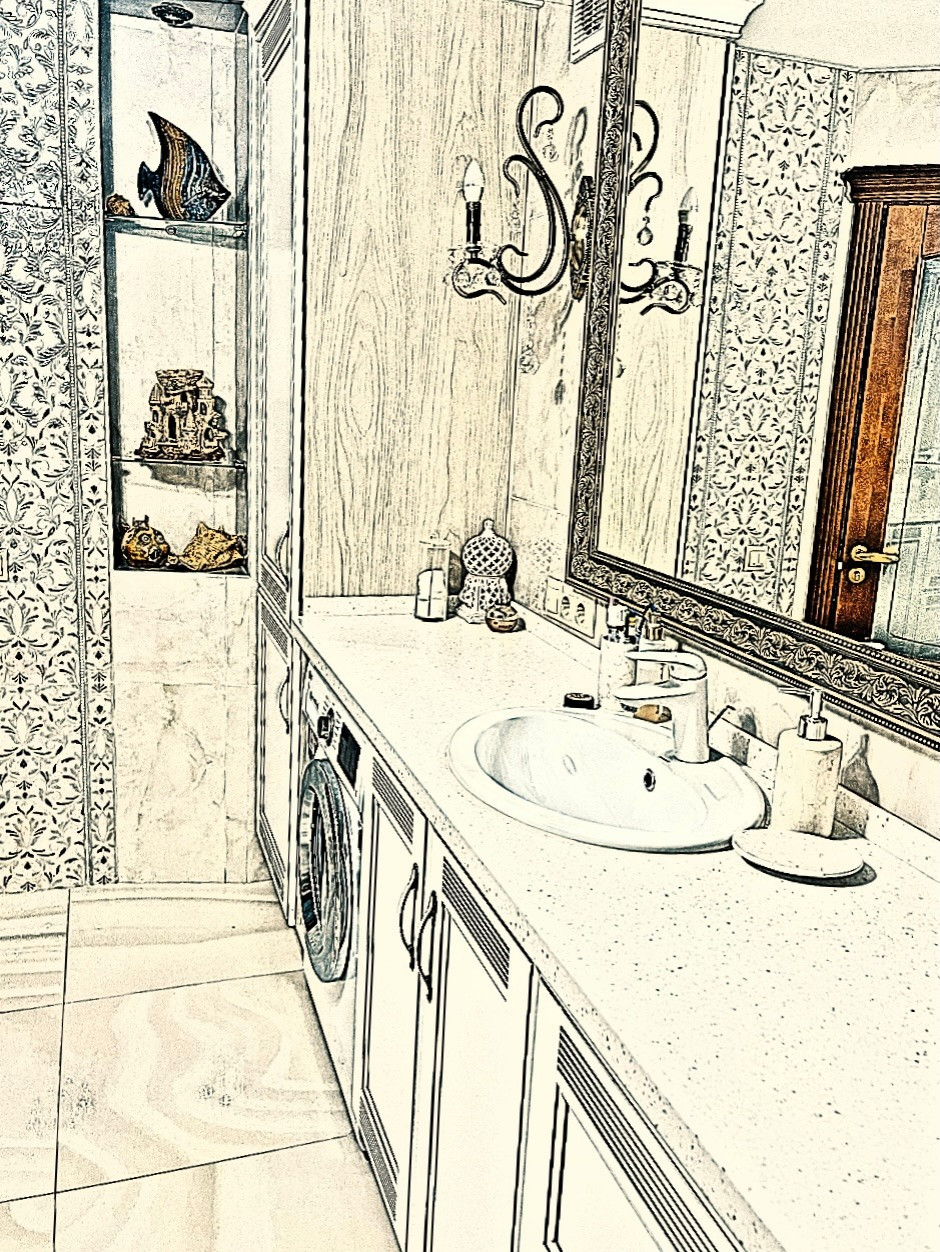 эскиз ванной комнаты