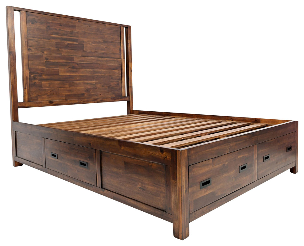 Coolidge Corner Storage Bed Rustic Platform Beds by HedgeApple