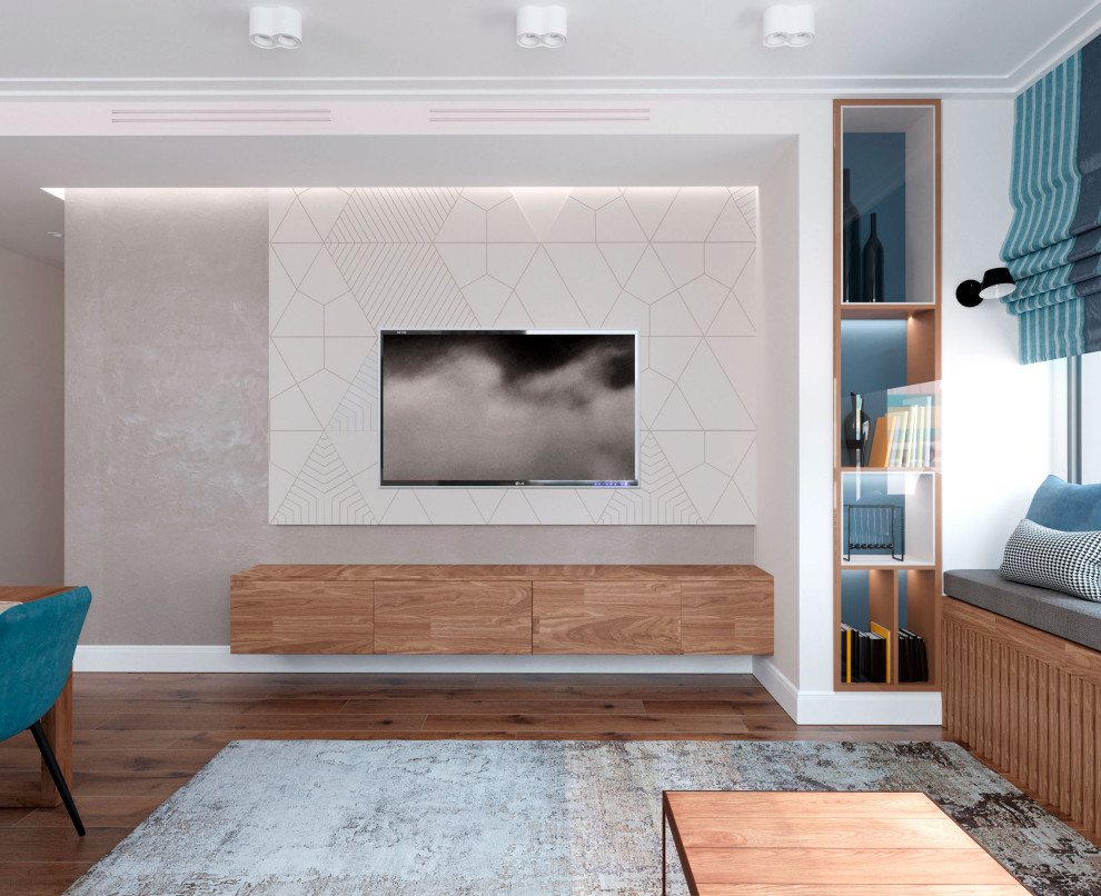 Гостиная-кухня в ЖК "Небо"