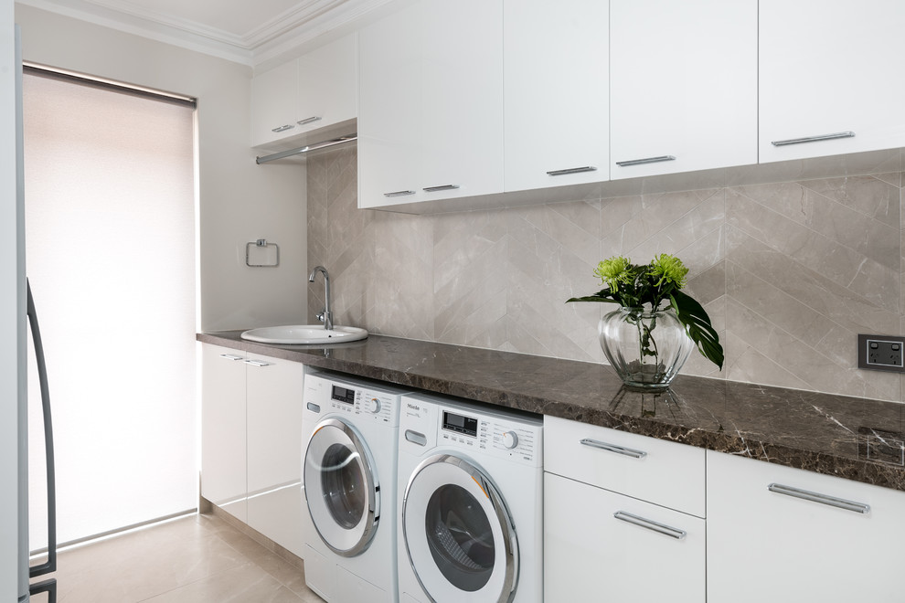 Mid-sized modern laundry room in Perth.