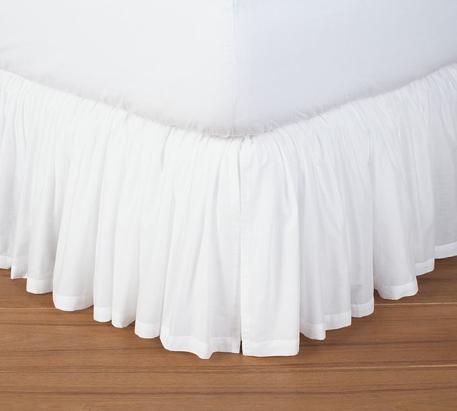 Voile Bed Skirt - Traditional - Bedskirts - sacramento - by Pottery Barn