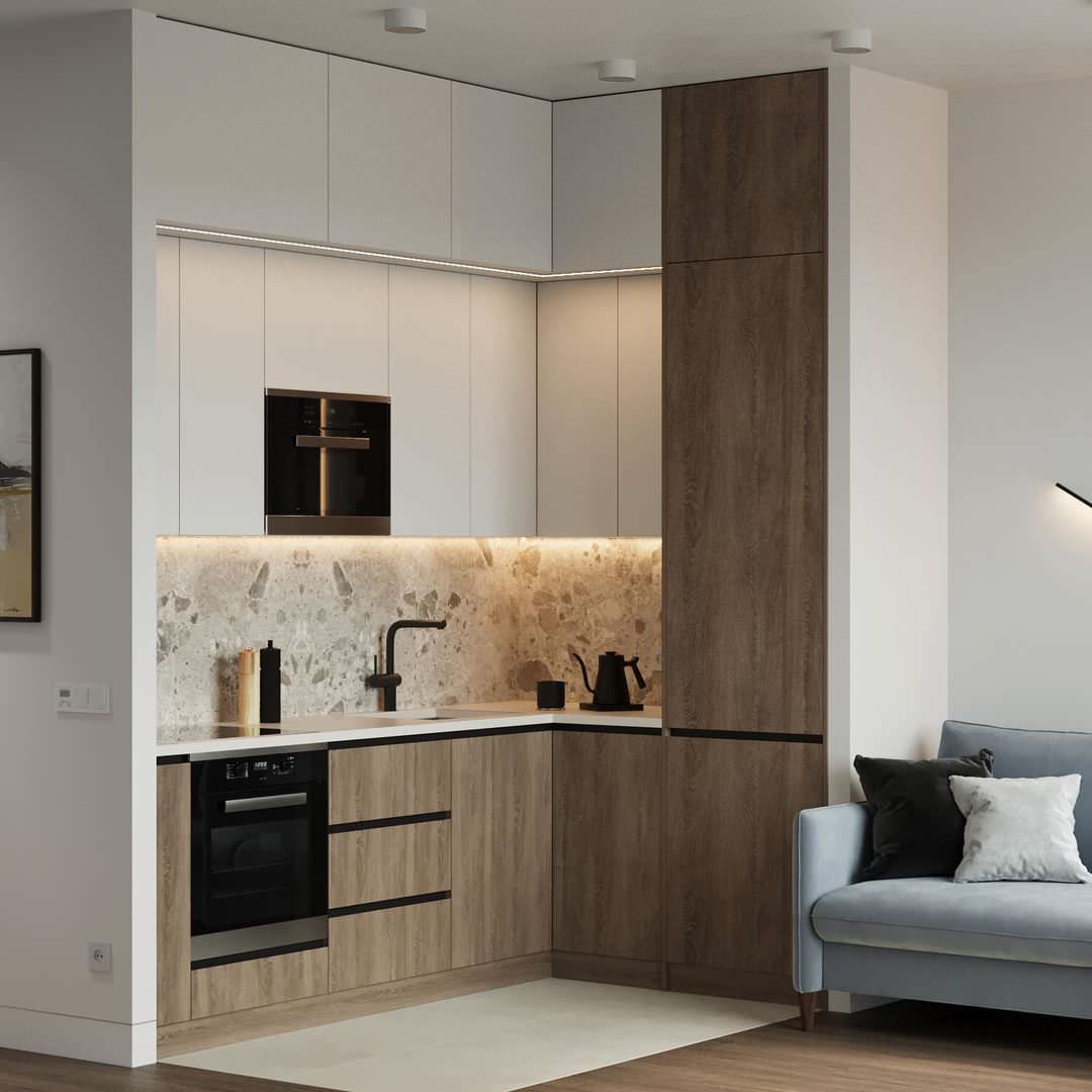 Дизайн-проект квартиры 43,3 м² в стиле минимализм