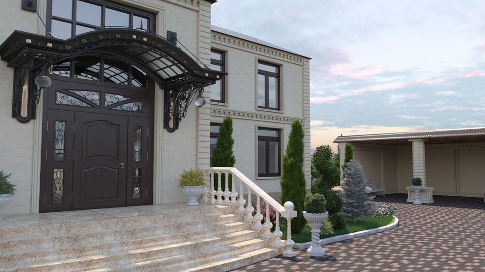 частный дом дизайн проект двора и прилегающей территории