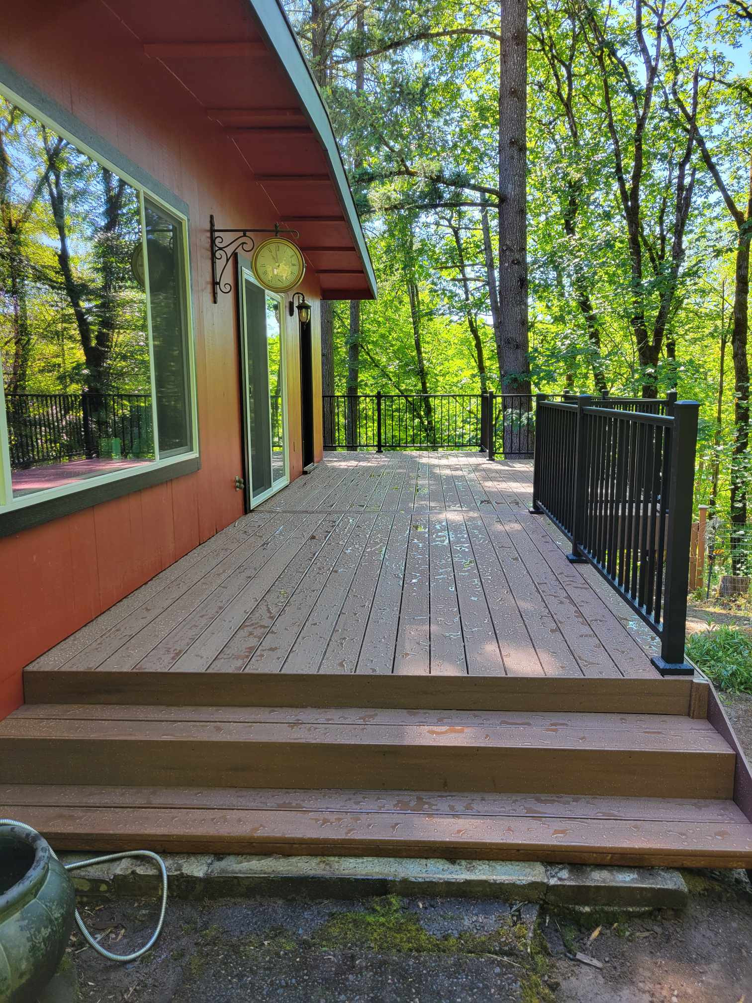 PVC decking with aluminum railing