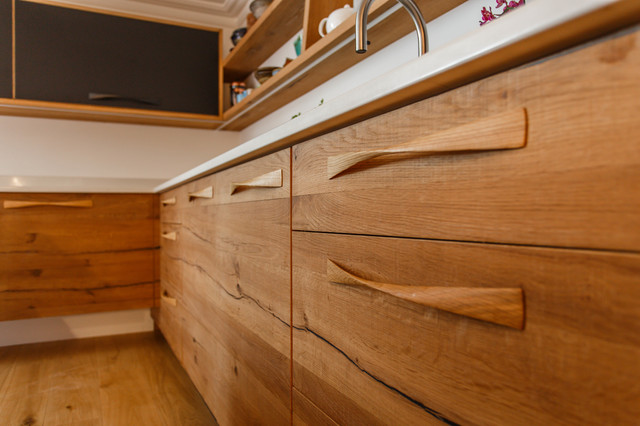 Black and Oak Kitchen contemporary-kitchen