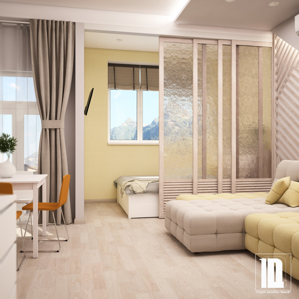 Дизайн-проект "Южное солнце" квартиры в ЖК Посейдон город Сочи 36 м2