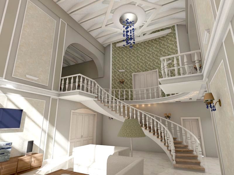 Интерьер коттеджа в классическом стиле