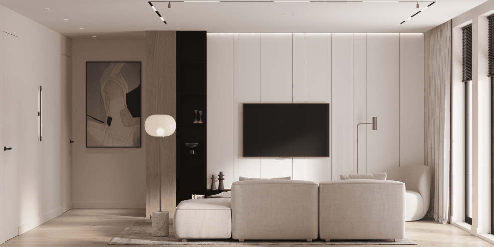 Кухня-гостиная-прихожая