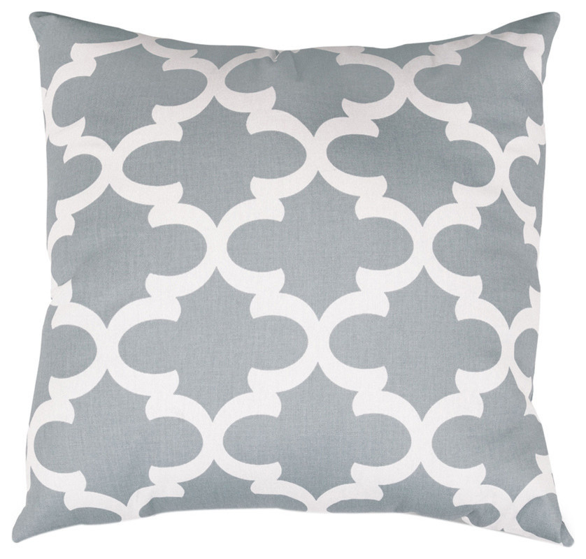 Majestic Home Goods Gray Trellis Large Pillow Mediterranean