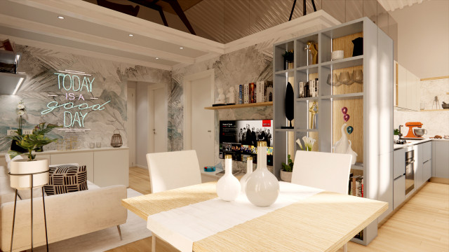Zona pranzo modern-vardagsrum
