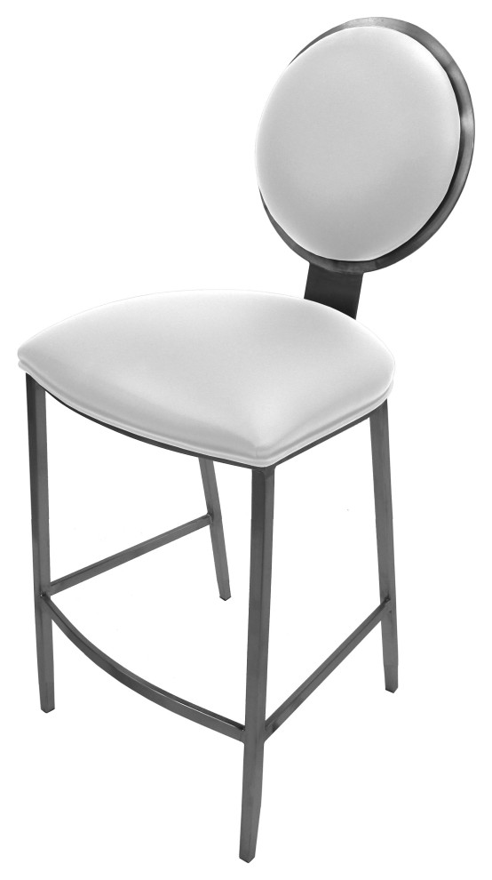 535 Stainless Steel Bar Stool 26" 30" Extra Tall  35", White, 26"