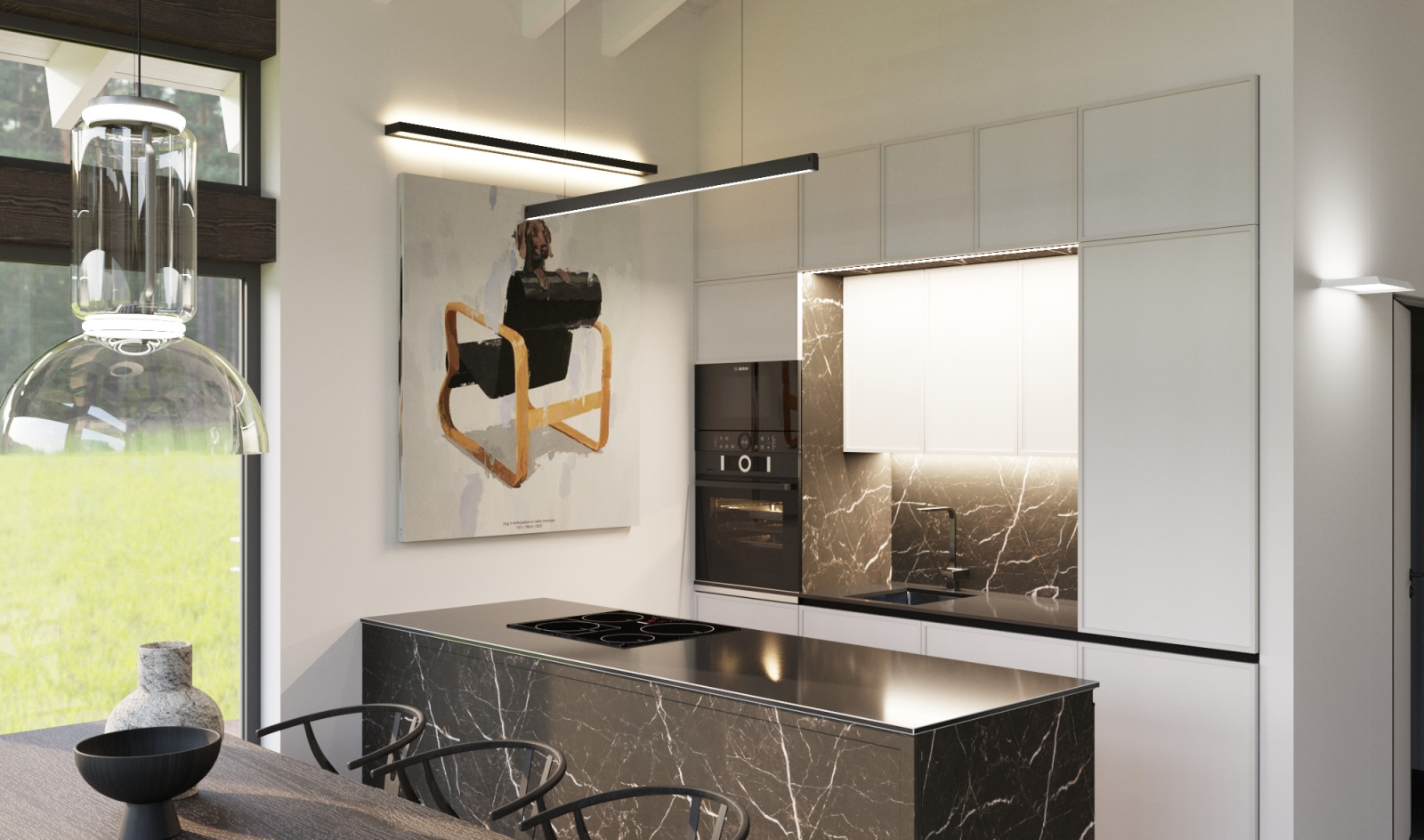 Дом-фахверк, юго-запад Подмосковья, 100 кв.м.