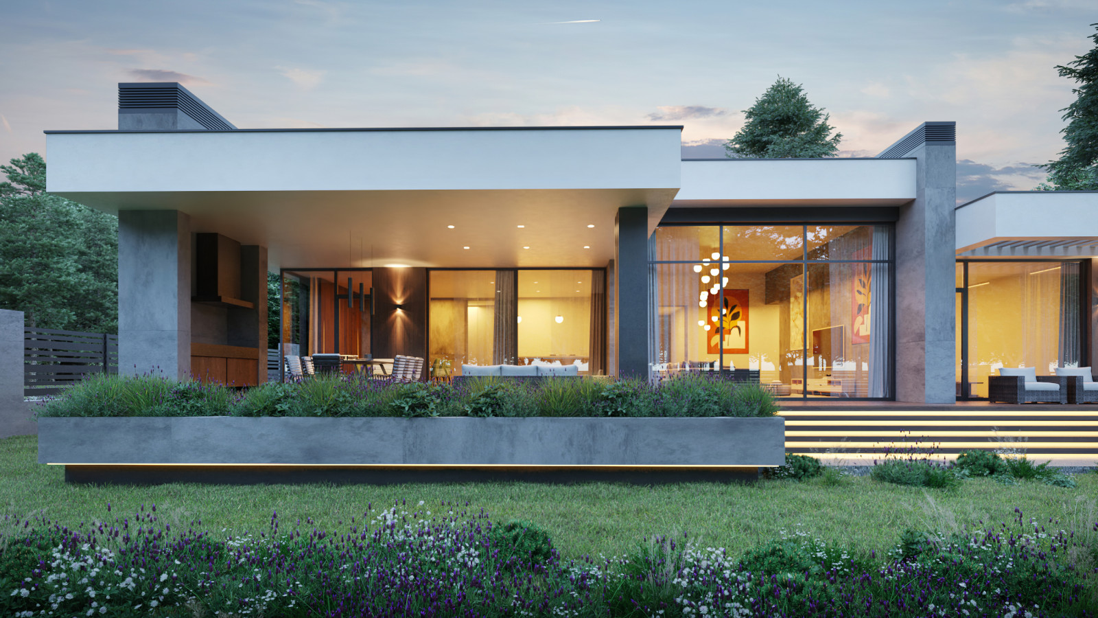 Проект индивидуального жилого дома и бани в КП "Цветочный"