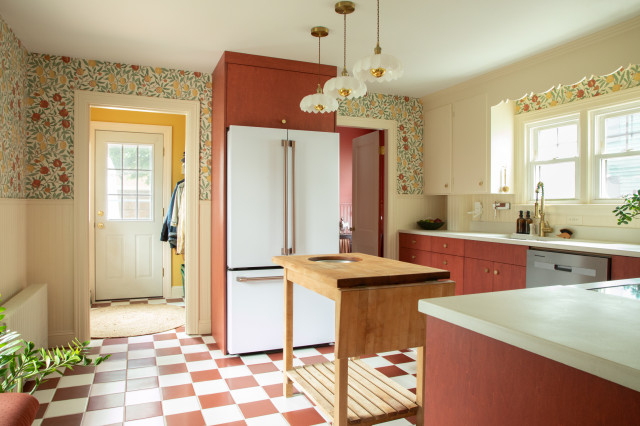 L Shape Kitchen mid-century-kueche