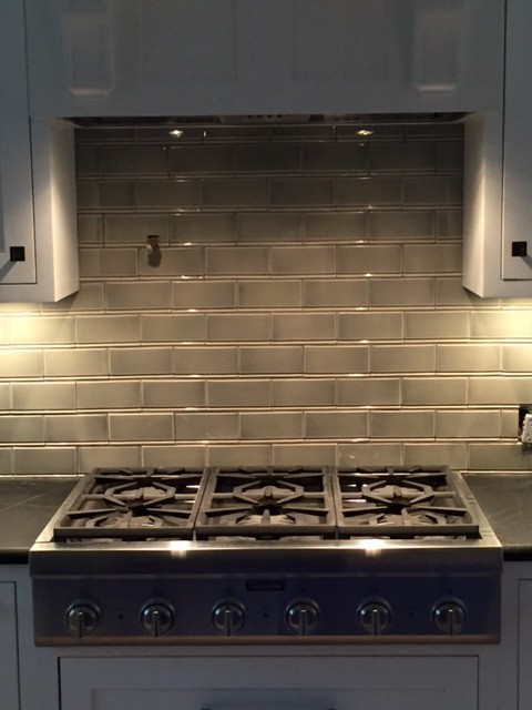 Example of a transitional kitchen design in New York