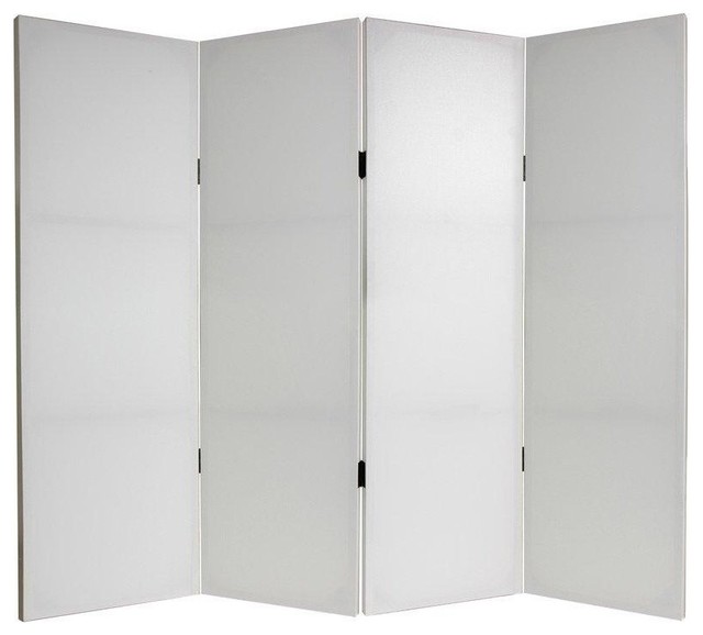 4' Tall Do It Yourself Canvas Room Divider, 4 Panels Contemporary