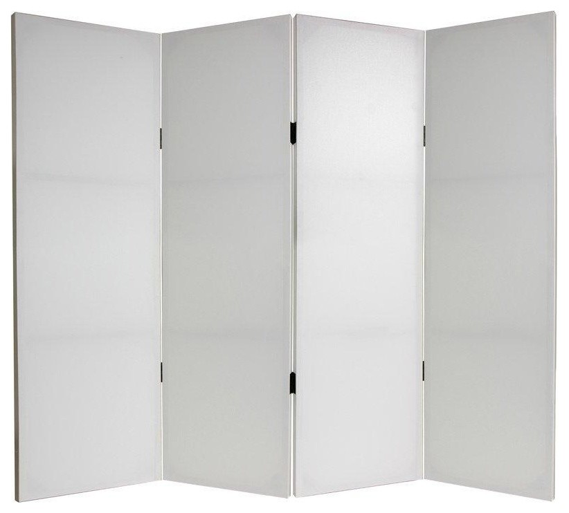 4' Tall Do It Yourself Canvas Room Divider, 4 Panels Contemporary
