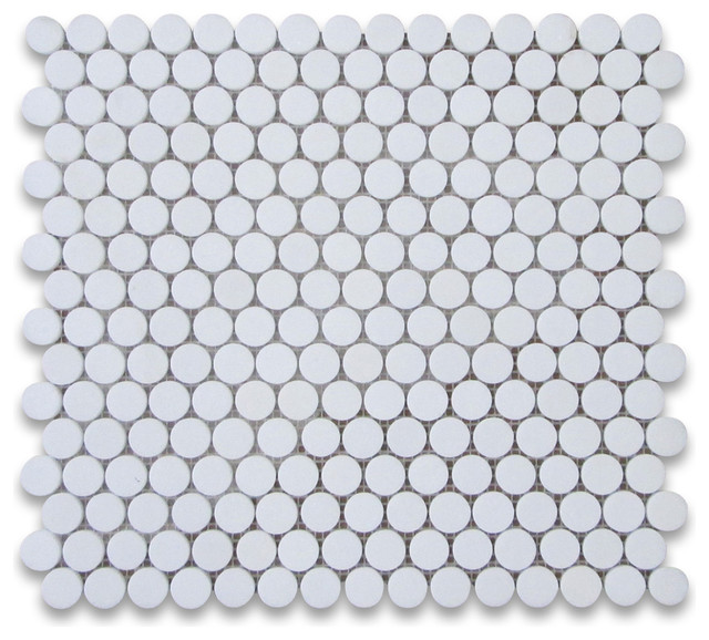 12 X12 Thassos White Penny Round Mosaic Tile Honed Chip Size 3 4 12 X12 Thassos White Penny Round Mosaic Tile Honed