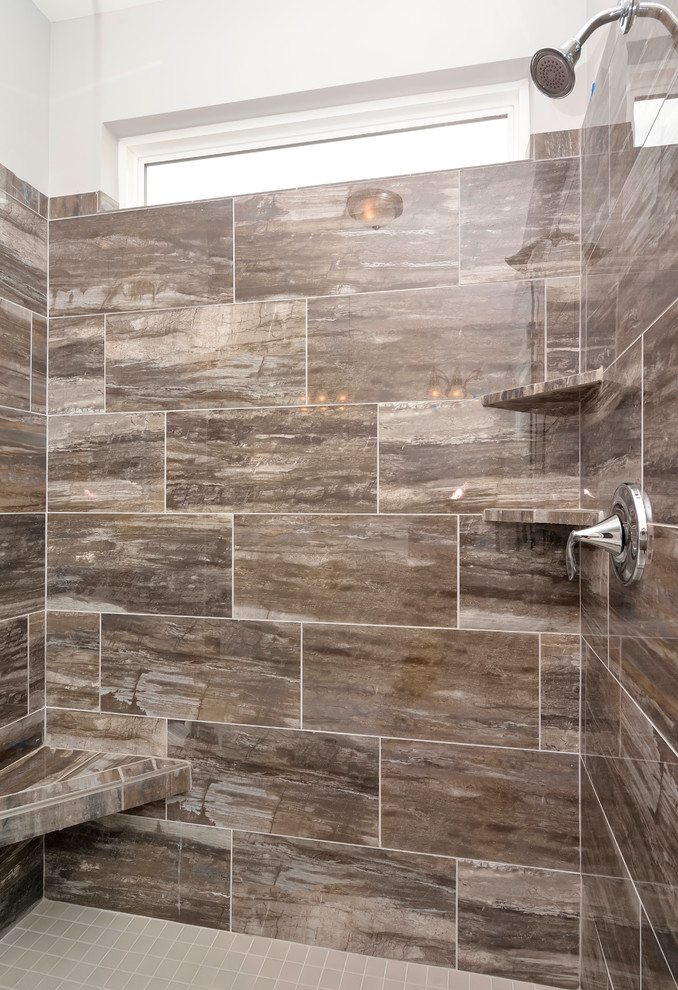 Tile Shower With Corner Seat Nashville by The Jones Company of TN, LLC Houzz