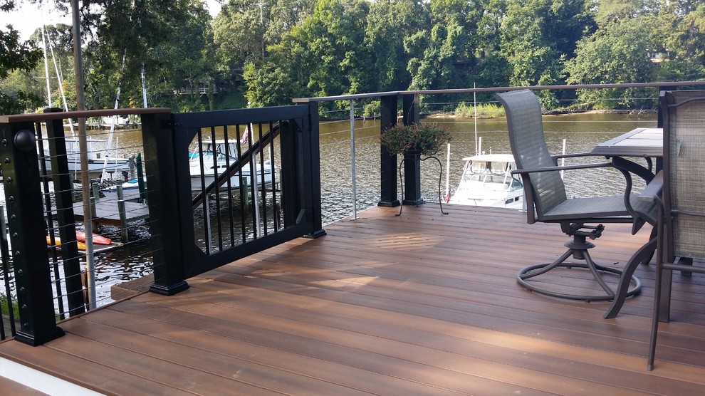 Example of a beach style deck design in Baltimore