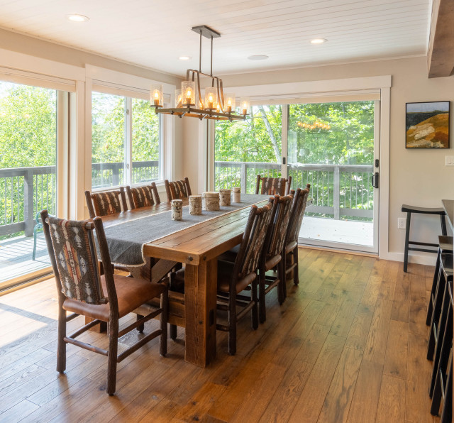 Coolidge Falls Ski Home Complete Renovation Rustikal Esszimmer